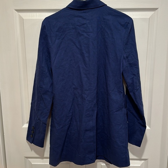 Free People Marni Blue Linen Blend Blazer - Picture 5 of 5